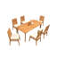 Outdoor 7 - Piece Teak Dining Set