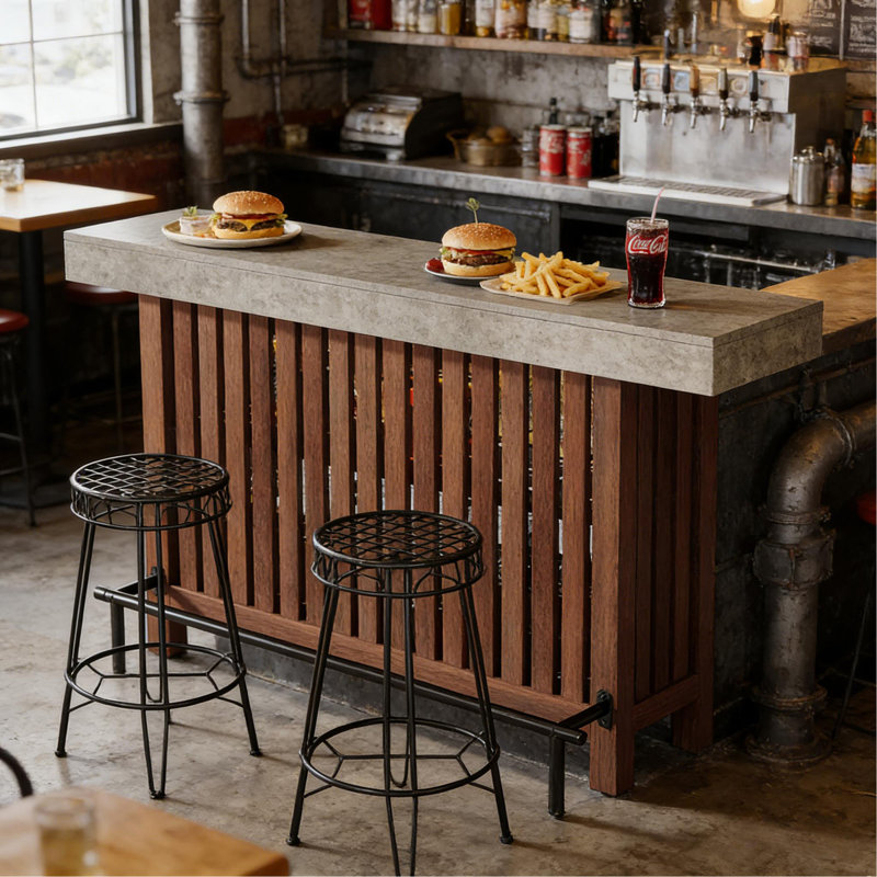 Table basse, unité de bar, table de bar