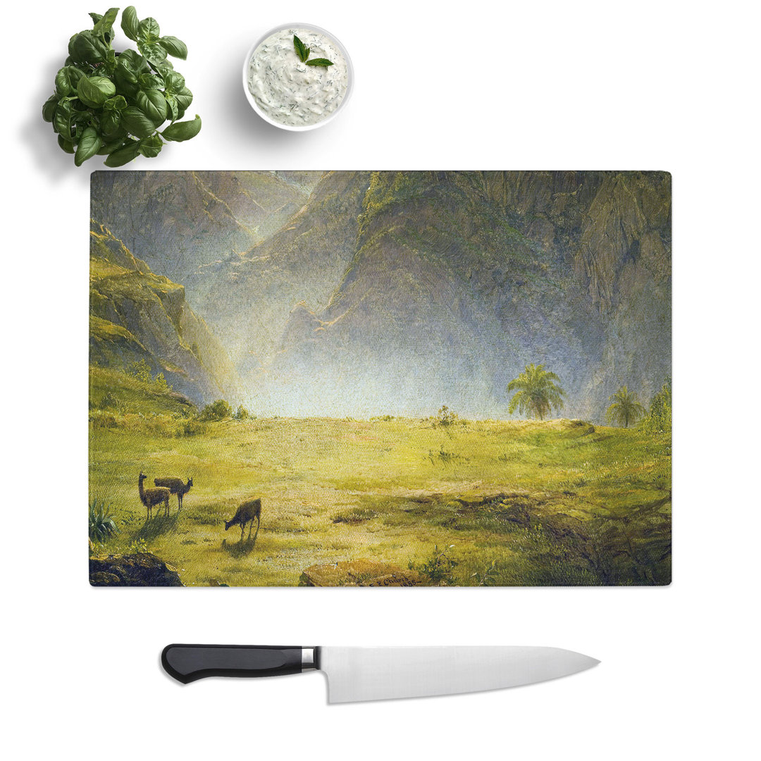The Andes of Ecuador by Frederic Edwin Church Chopping Board