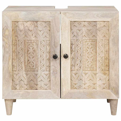 Bathroom Cabinet 62 X 33 X 58 Cm Solid Wood Mango