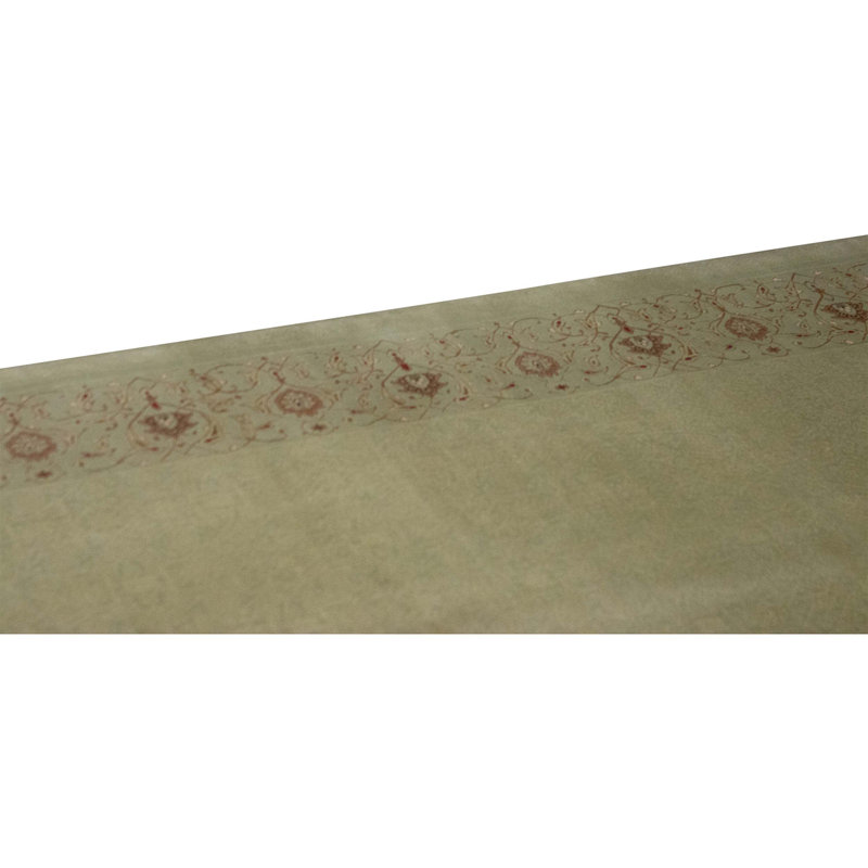 High-Quality Hand-Knotted Light Green Area Rug