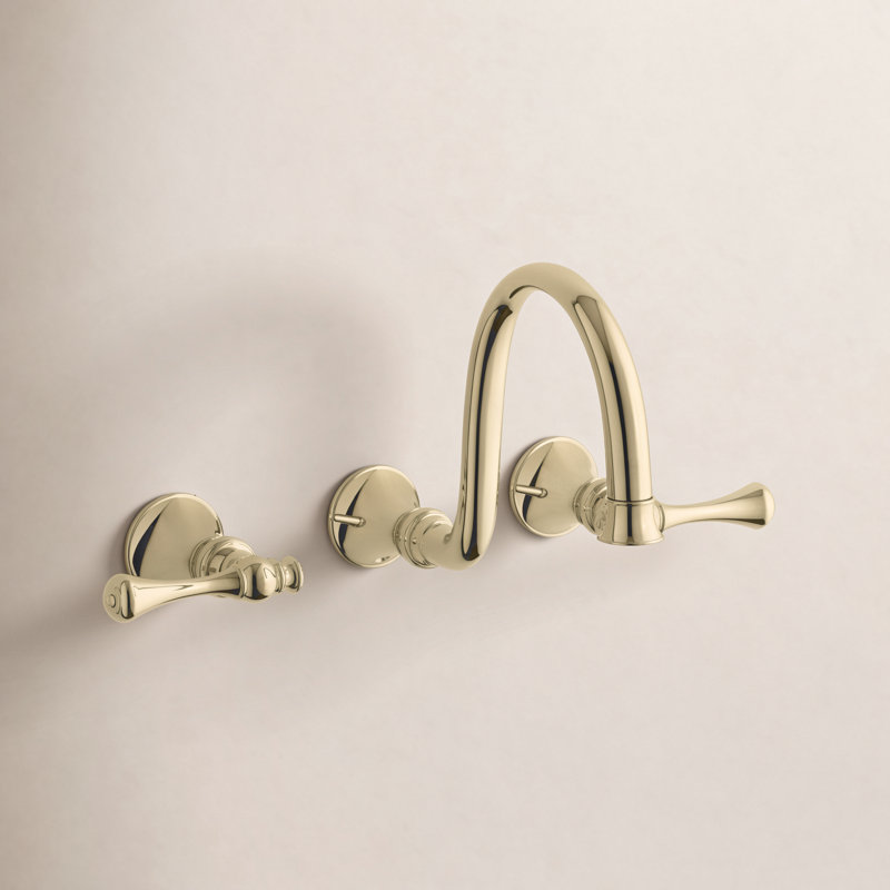 Revival Wall-Mounted Tub Spout Trim, Vibrant Polished Brass