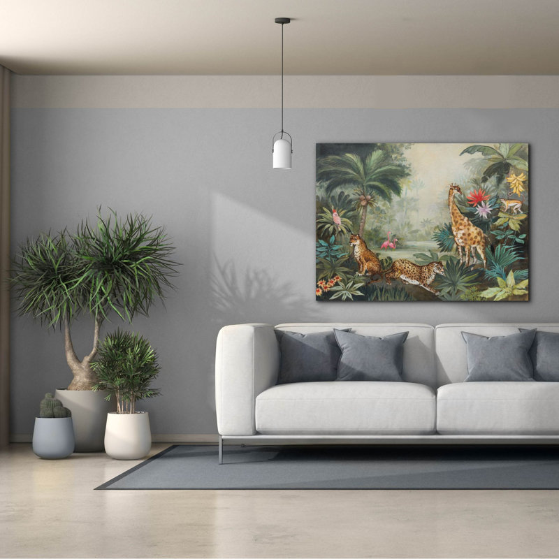 Toile épique «Jungle Life» par Julia Purinton, H 40 po x l 54 po x P 1,5 po