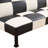 Lambrecht 64'' Faux Leather Black & White grid Sleeper Sofa-1152526855