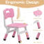 Ensemble de table et 6 chaises pour enfants, ensemble de table et de chaises pour tout-petits à hauteur réglable-2056059880