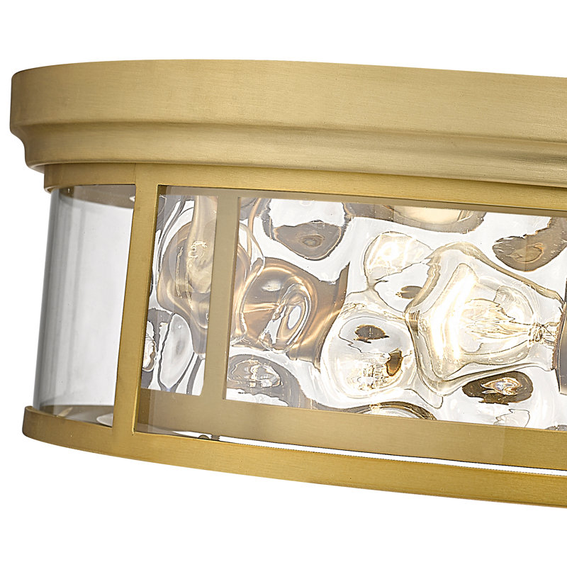 Plafonnier encastré circulaire simple 20,75 po Masuda, Vieux laiton