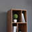 Simple black walnut bookcase
