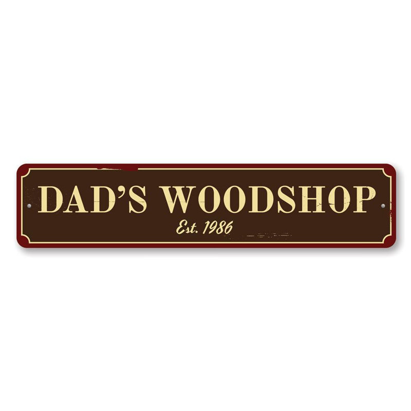 Plaque Dad's, H 4 po x l 18 po x P 0,04 po, Oui