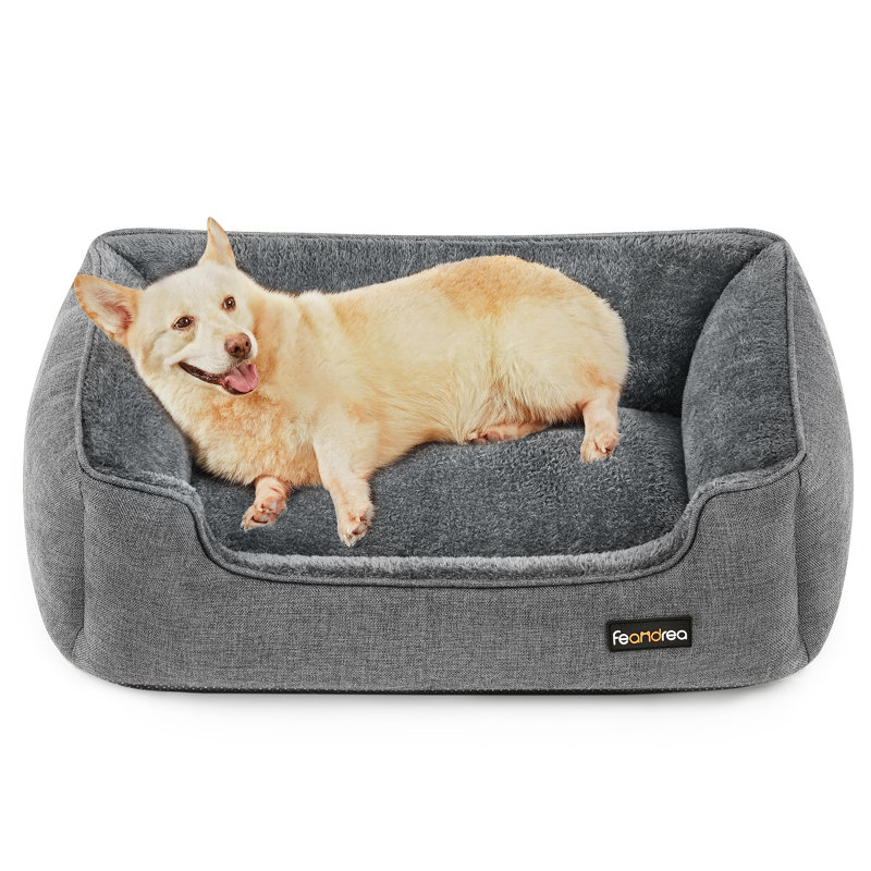 Polyester Pet Bed, 25cm H x 75cm W x 90cm D, Light Grey