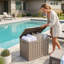 Boîte de terrasse verrouillable en résine résistante à l'eau 50 gallons Decksplore-131518846