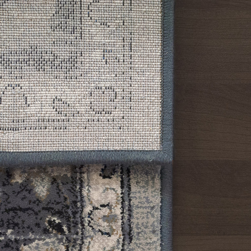 Tapis oriental argenté Attell, Rond 5 pi 3 po