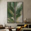 Abstrait botanique vert pour entrée - ensemble de 2 reproductions d'art murales encadrées sur toile 60 po x 20 po x 2 pièces, 60 po x 30 po x 2 pièces-2121622845-2121622844