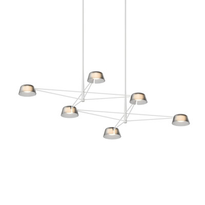 Lustre rectangulaire à 6 lumières Ray