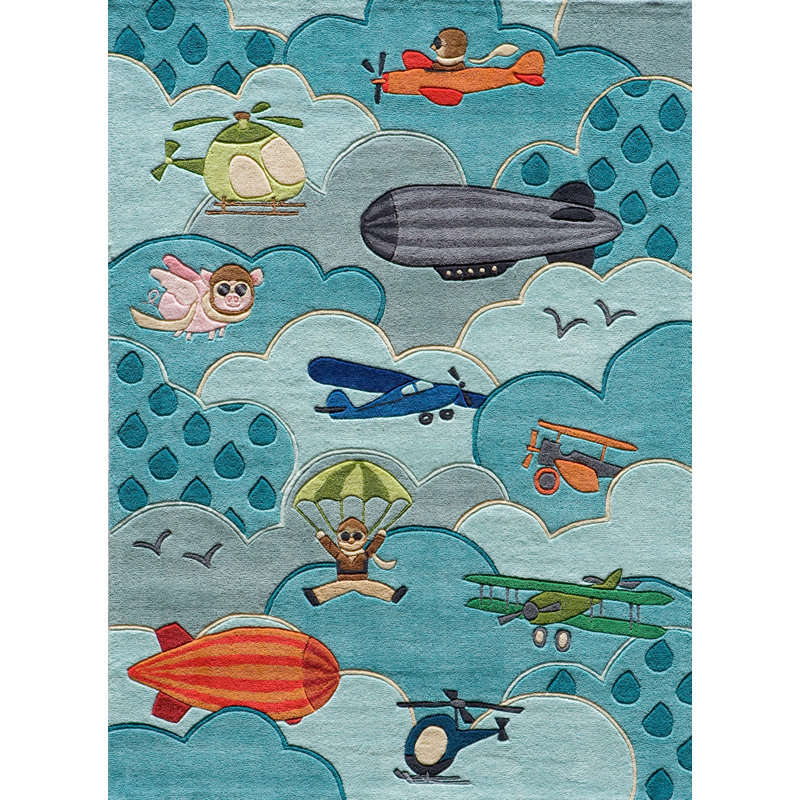 Tapis pour enfant Barbra, Rectangle 5 pi x 7 pi