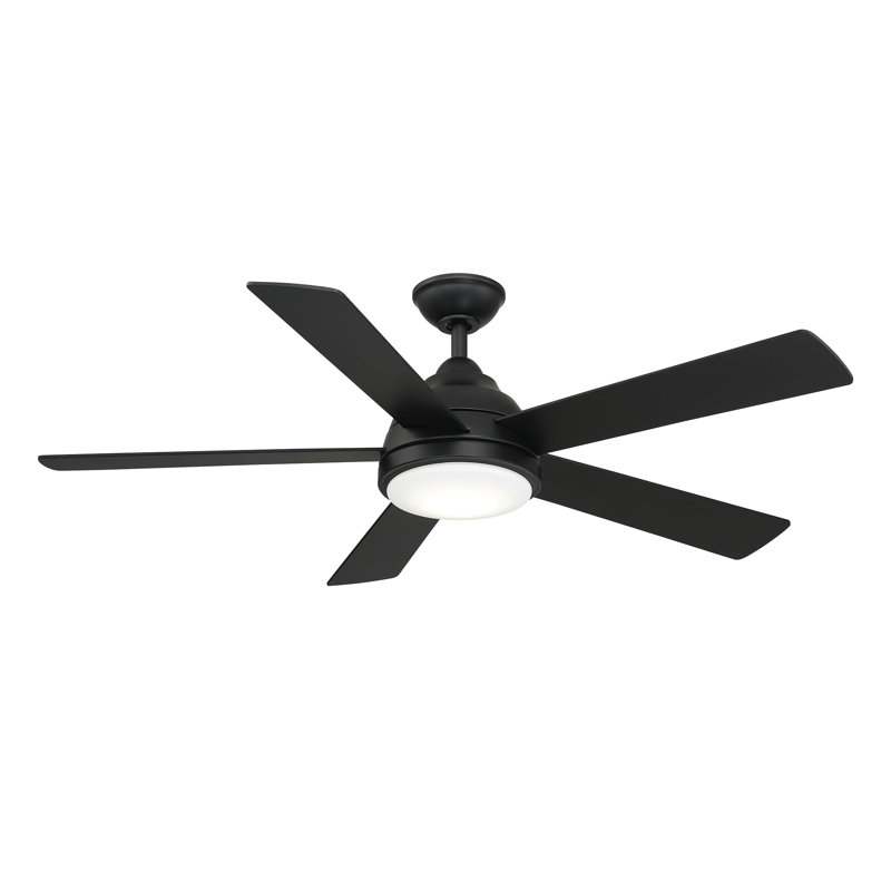Aasiyah 52'' Ceiling Fan with LED Lights, Matte Black