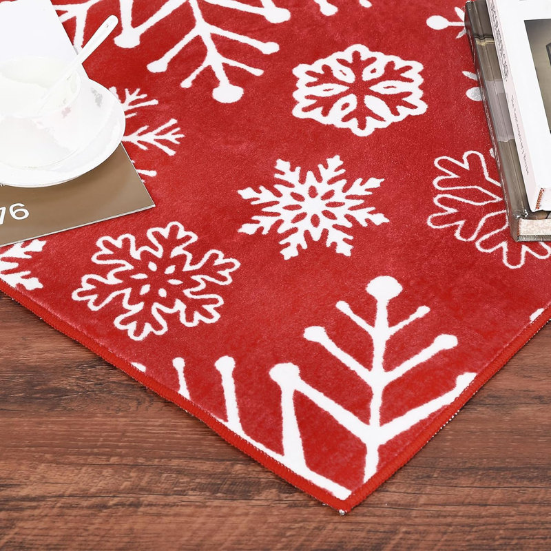 Tapis décoratif de Noël pour salle à manger, Rectangle 8 pi x 10 pi