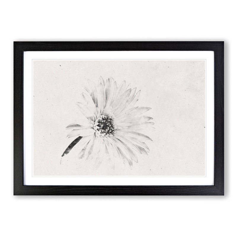 Flower - Picture Frame Painting Print, 45cm H x 63cm W x 2cm D, Black Framed