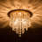 Cheyan 5-Light 11" Crystal Chandelier Ceiling Light Fixture with Flush Mount-1822109866