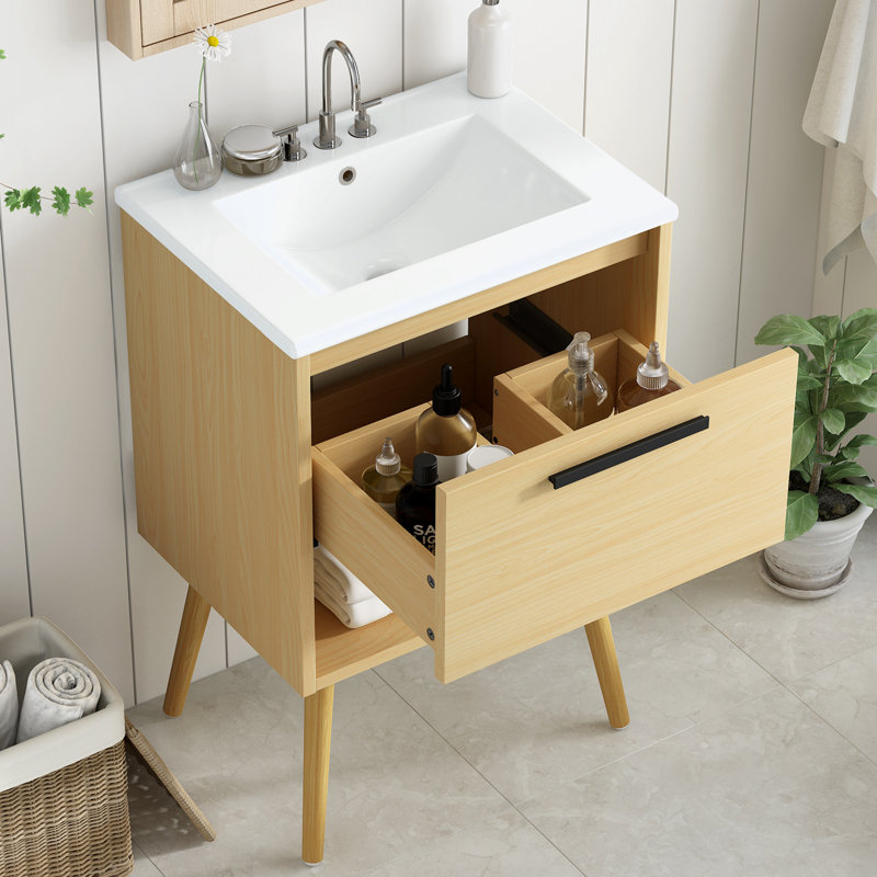 Ensemble de meuble-lavabo avec lavabo et tiroir