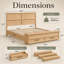 Lit plateforme avec rangement en bois avec 2 tiroirs et 2 compartiments de rangement au pied du lit-125974007-125974008