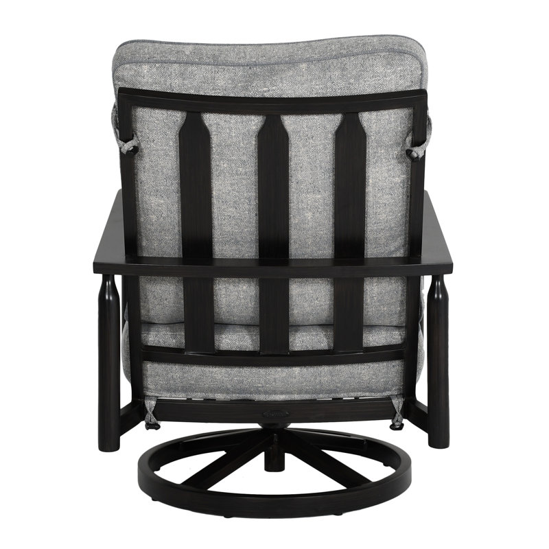 Chaise berçante pivotante à dossier haut Holland avec coussin décoratif Holland