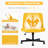Linen Criss Cross Armless Office Chair With Wheels, Adjustable Swivel Ergonomic Chair With Extra Pillow For Home Office, Meditation & Makeup Area-1039018436-1039018438