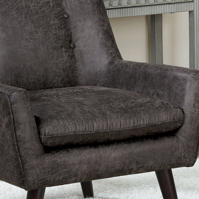 Fauteuil demi-tonneau Sprouse de 71,75 cm de large Sprouse, Marron foncé