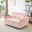 Velours côtelé rose à double fonction avec conception à tirer, table mobile pour le divertissement, ordinateur portable à