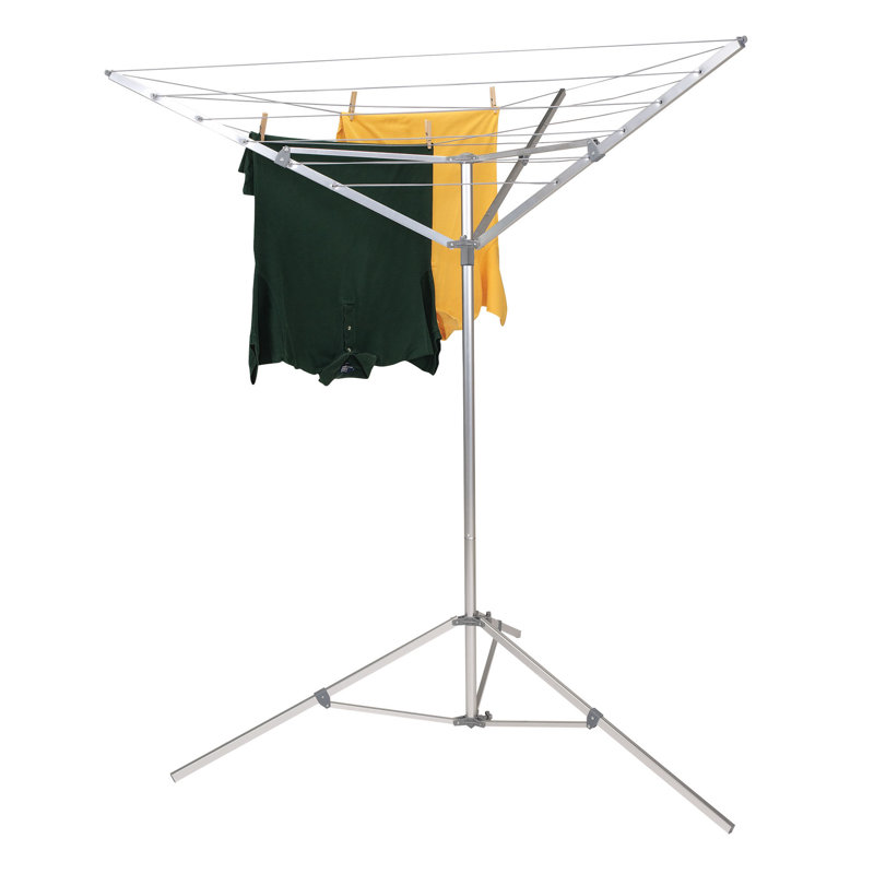 Corde à linge portative en aluminium pour l'intérieur et l'extérieur