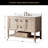 48" Freestanding Solid Wood White-Washed Single Bathroom Vanity with Carrara White Marble Top