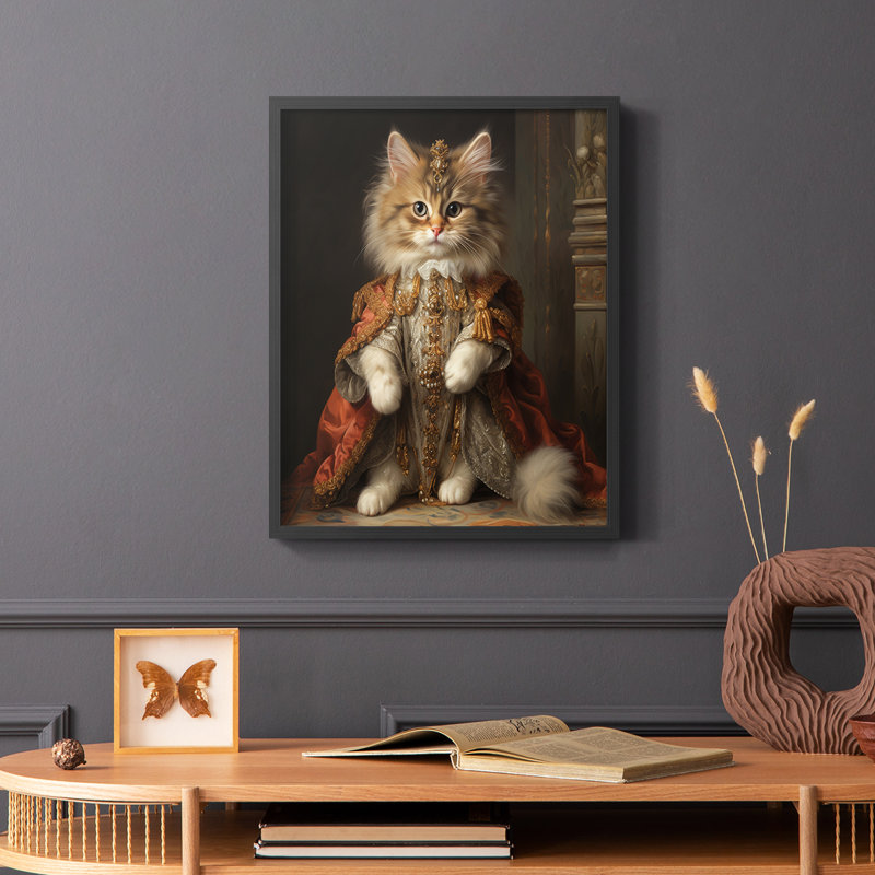ANIMALS Series CLV III - reproduction encadrée de qualité supérieure - prête à être accrochée - aucun clou requis, Noir
