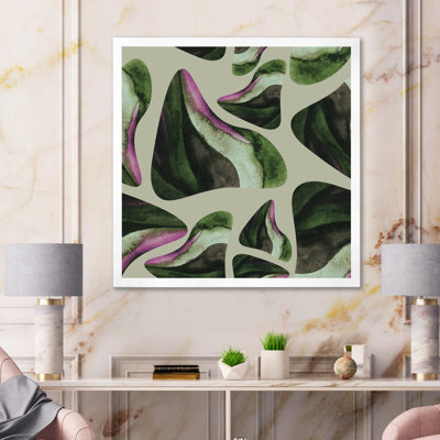 1_Abstrait vert foncé organique Elements I - impression d'art moderne sur toile