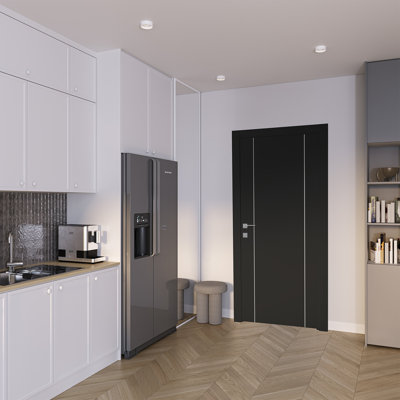 Intérieur en bois manufacturé optimisé à la main Optima 2U comme une porte pré-montée
