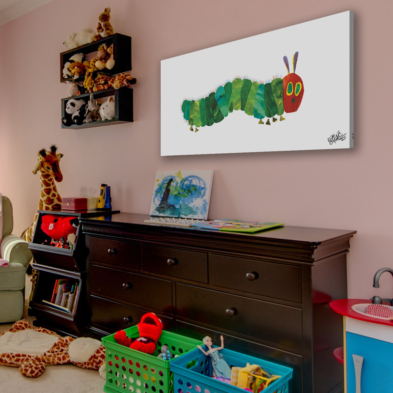 Happy Caterpillar - Painting on Canvas, 30cm H x 61cm W