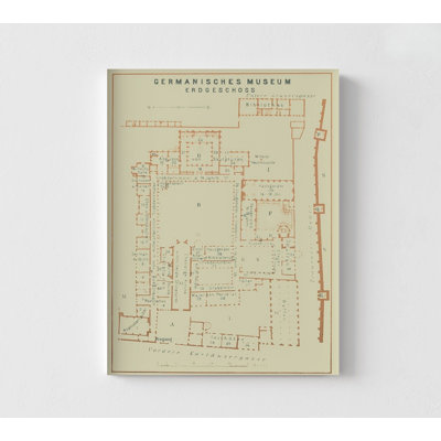 Germanisches NationalMuseum Allemagne - Baedeker, musée, affiche, impression de musée européen