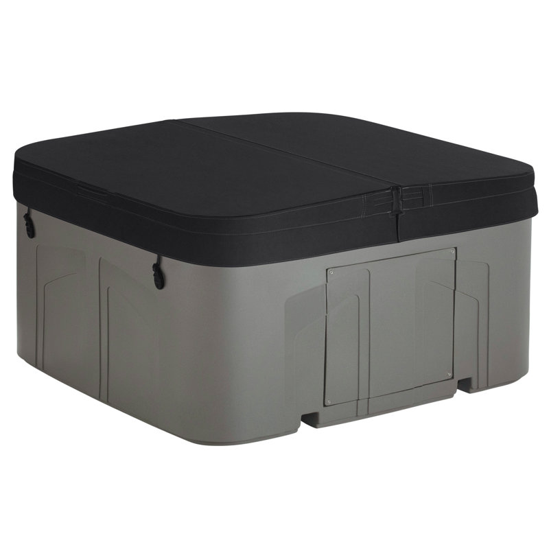 Taupe Oval 4-Person Plug and Play Hot Tub Spa