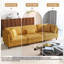 3 - Piece Upholstered Corduroy Modular Sectional with Pillow Back and Solid Wood Legs-1460685220