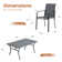 63" Patio Dining Set with Extra Large Rectangular Dining Table and 6 Stackable Armrest Chairs
