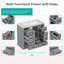 Meuble-lavabo 36 po sans lavabo, base d'armoire seulement, six tiroirs, diviseur de tiroir multifonctionnel, tablette réglable, gris-2107672977-2107672974