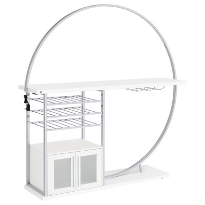 Casey White 2-Door LED Home Bar