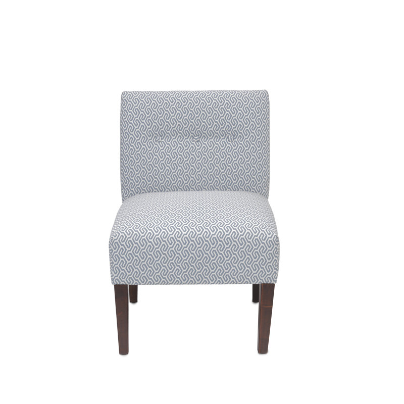 Fauteuil de chambre Lonara, 100 % polyester bleu / crème