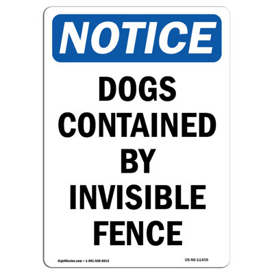 Signe «Dogs Contained Invisible Fence»