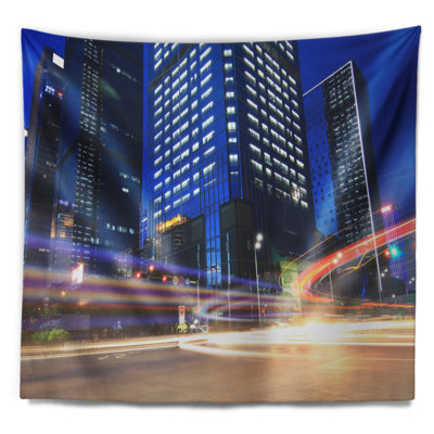 Tapisserie Cityscape Light Trails
