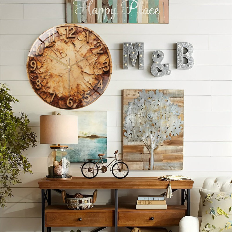 Horloge murale avec horloge murale 12 po