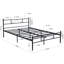 Classic Metal Bed Frame with Decorative Headboard & Footboard-1949914837-1949914839