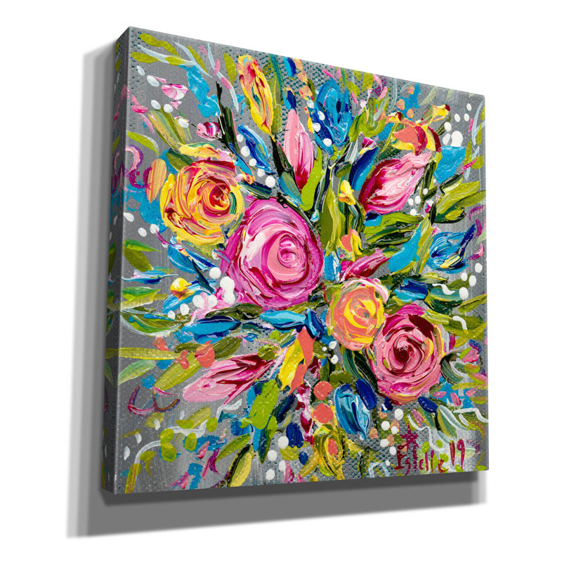 «Spring Bouquet» par Estelle Grengs, H 18 po x l 18 po x P 0,75 po