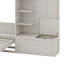 Lit escamotable avec rangement et lumières DEL, cadre mural escamotable peu encombrant avec tablettes et armoire-131100506