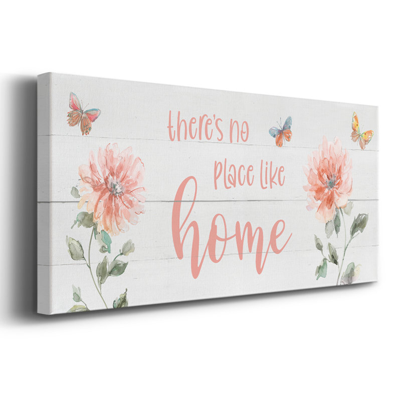 No Place Like Home- Toile tendue avec châssis - Prêt à accrocher, H 20 po x l 50 po