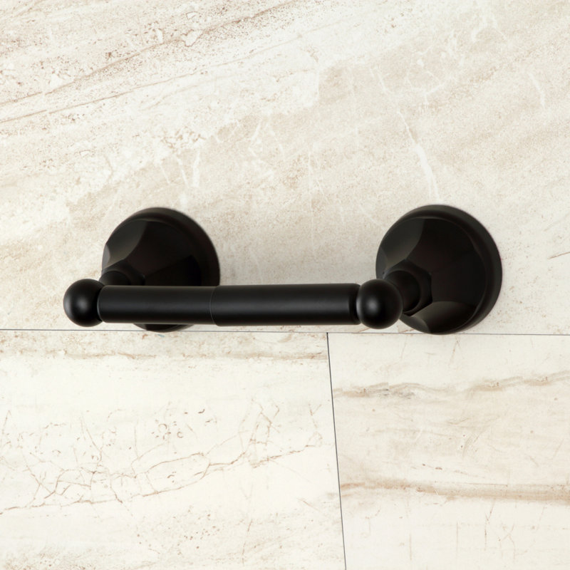 Metropolitan Wall Mounted Toilet Paper Holder, Matte Black