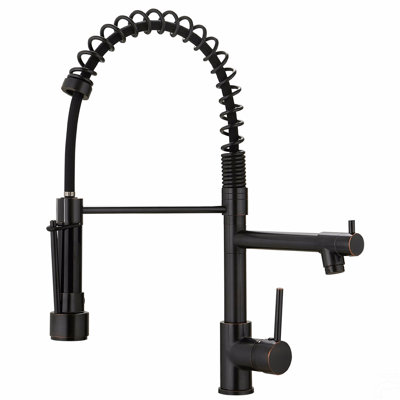 Kitchen Faucet With Pull Down Sprayer, Single Handle Single Lever Kitchen Sink Faucet